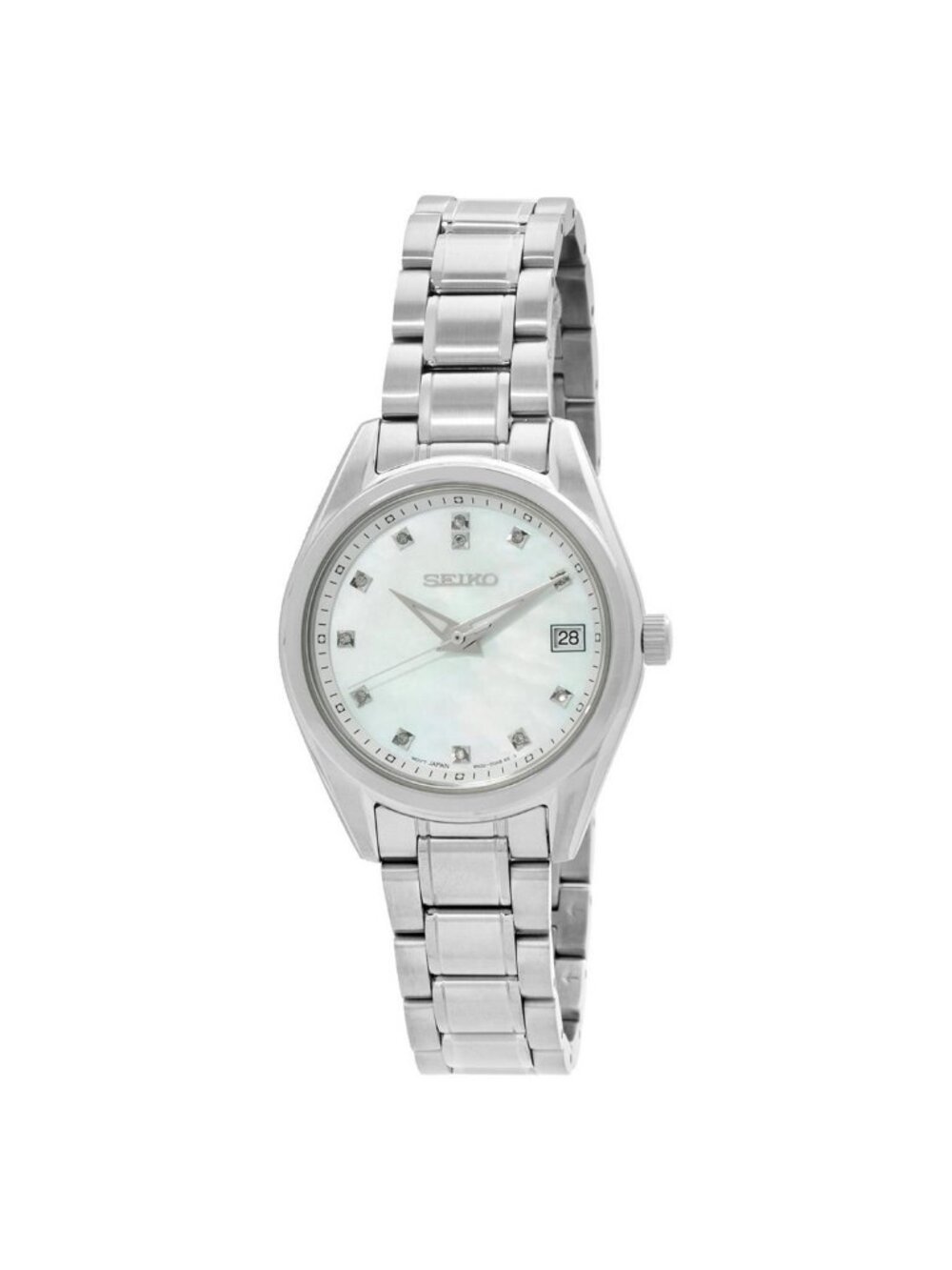 NWT Seiko Diamond Quartz Mother of Pearl Dial Ladies Watch